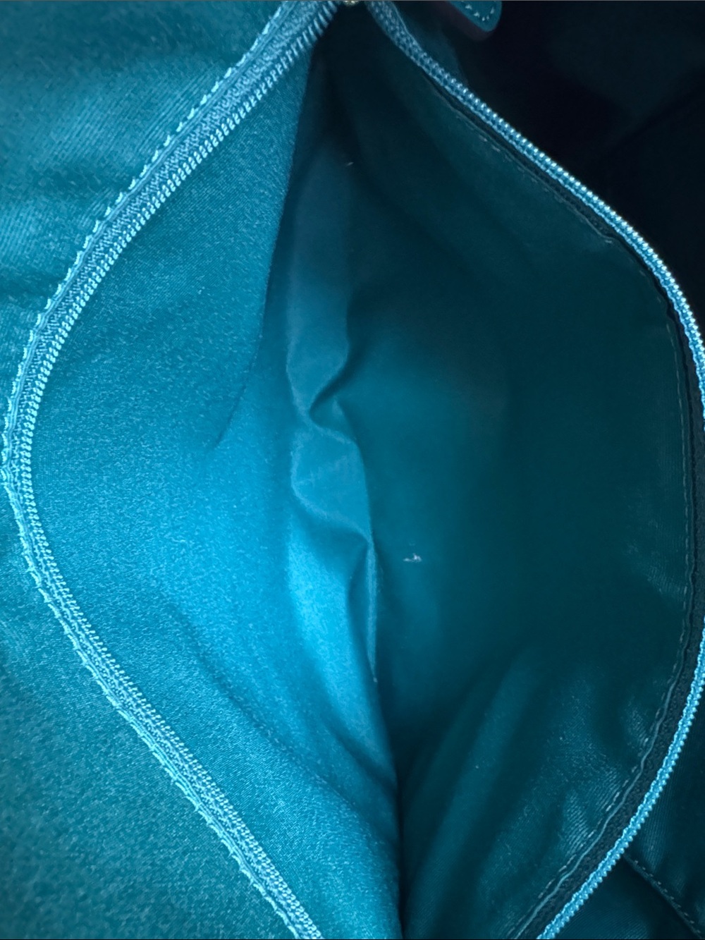 COACH Emerald Green Saffiano Leather Tote with Gold Hardware - Picture 8 of 9
